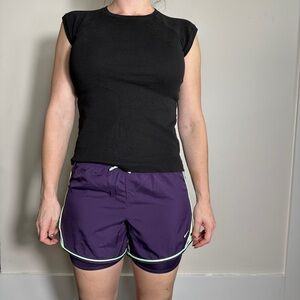 Nike Dri Fit Purple Black Zebra Athletic Shorts Fit like size Small
